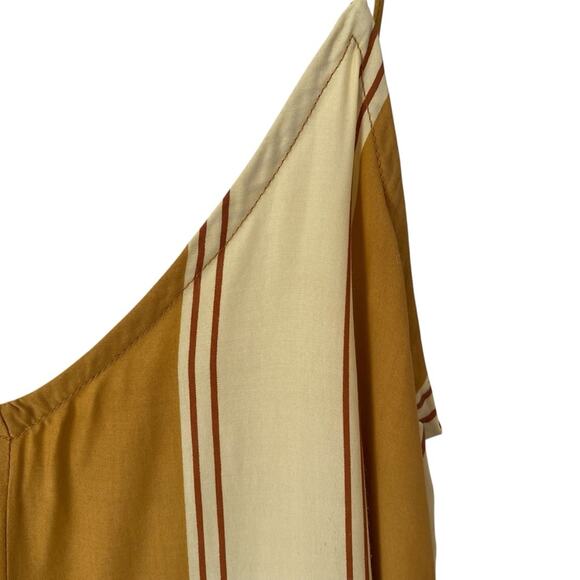 Faithful The Brand Isola Mini Dress Ivy League Yellow Stripe size 4 NO BELT - Picture 3 of 7